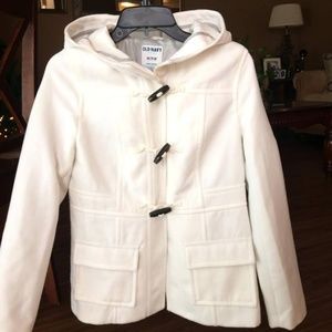 NWT XS White Old Navy Pea Coat in Women